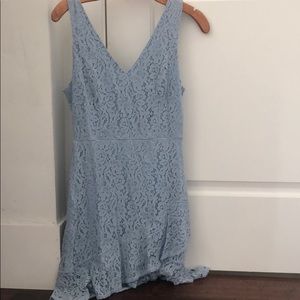 Aqua Bloomingdales blue lace dress